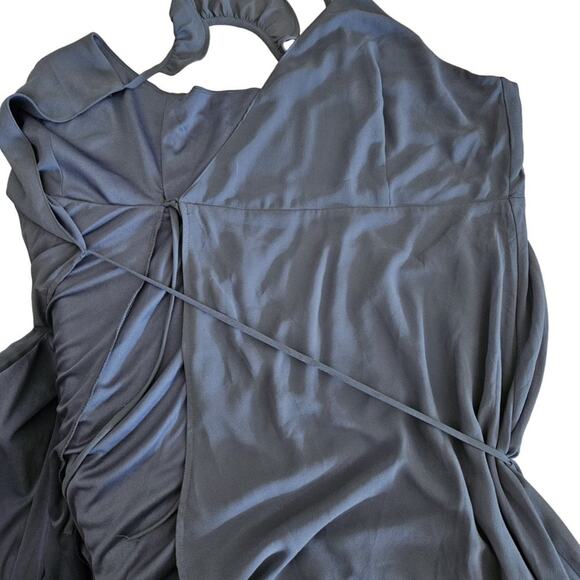 Lulus Wrap Dress Here's To Us High Low Maxi - Denim Blue- XL - NWT - Picture 10 of 11